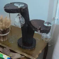 مینی بار .چراغ و جا کلیدی چوبی