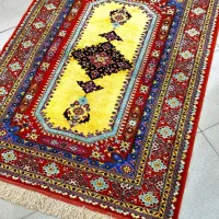 فرش دستبافت قشقایی کف ابریشم قالیچه