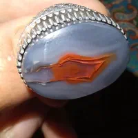 انگشتر نقره عقیق آبی