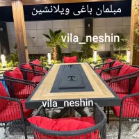 villaکد98صندلی باغی کافه رستورانی flowers چهارنفره