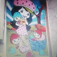 فرش فانتزی نگین مشهد طرح توت فرنگی