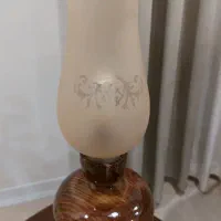 شمعدان چوبی برقی طرح گرد سوز آنتیک خراطی شده|چراغ خواب و آباژور|تهران, جنت‌آباد جنوبی|دیوار