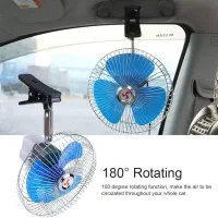 پنکه فندکی خودرو فلزی چرخشی 8اینچ