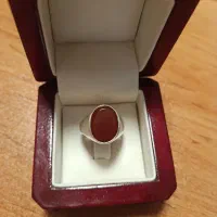 انگشتر نقره ۹۲۵ با عقیق یمنی