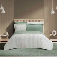 سرویس کاور لحاف دونفره 6تکه دالیا سبز -لایکو