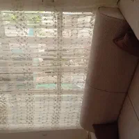 پرده توری گلدار