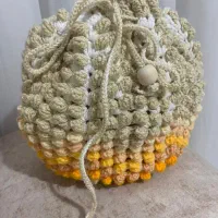 کیف فندقی با کاموا مدل پاییزه