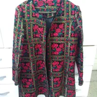 مانتو مجلسی سوزن دوزی مخمل مناسب یلدا 42-44-46