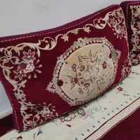 پشتی مخمل رنگ زرشکی 10عدد|پشتی|بوشهر, |دیوار