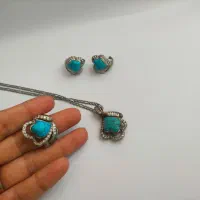 نقره نیم ست فیروزه