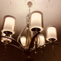 لوستر ۶شاخه رنگ استیل