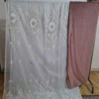 پرده سلطنتی حریر به همراه مخمل کنارش*زیر قیمت*