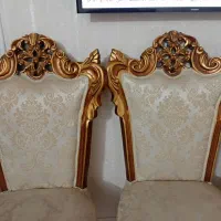 ۴ عدد صندلی تمیز چوب راش محکم