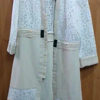 مانتو نو دو تا مشکی و سورمه ای در حد نو