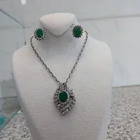 گردنبندنقره وگوشواره