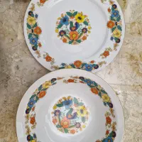 کاسه و بشقاب آنتیک طرح طاوس