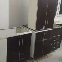 کابینت فلزی با در ام دی اف به همراه گاز صفحه ای|مصالح و تجهیزات ساختمان|تاکستان, |دیوار