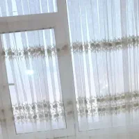 پرده حریر ترک گلدوزی ابر یشم