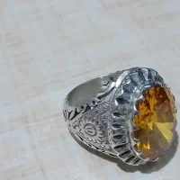 انگشتر نقره نگین سیترین|جواهرات|اسلام‌شهر, زرافشان|دیوار