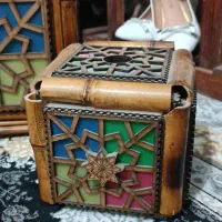 ست جا دستمال و سطل چوبی|صنایع دستی و سایر لوازم تزئینی|شیراز, دارالرحمه|دیوار