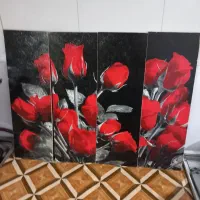 تابلوی چوبی طرح گل