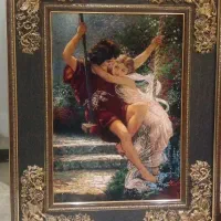 تابلو فرش ماشینی طرح لیلی و مجنون