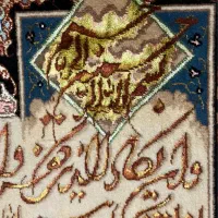 دوعدد تابلوفرش انتیک قدیمی دستبافت ابریشم