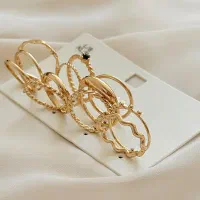 انگشتر پکی طرح دار مدل طلایی مینیمال و کیوت|بدلیجات|تهران, بازار|دیوار