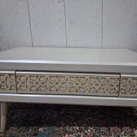 میز جلو مبلی سفید ام دی اف براق .