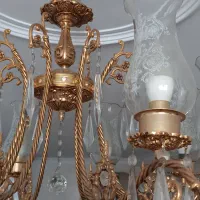 لوستر ۸ شاخه فومنگانی آب طلا