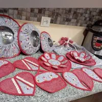 دوخت سرویس آشپزخانه و پرده پانچ حرفه ای|پرده، رانر، رومیزی|جهرم, |دیوار