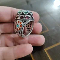 انگشتر نقره موزونات الماس روس بزرگ هنر دست خاص|جواهرات|بندرعباس, |دیوار