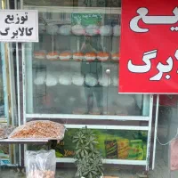 یخچال ایستاده دو طرف شیشه