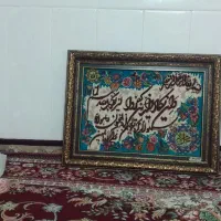 تابلو فرش دست بافت گل ابریشم