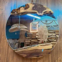 آیینه چوبی روستیک آیینه چوبی