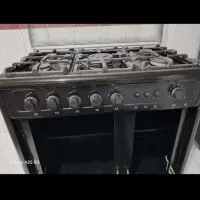 باسلام  گاز 5شعله طرح فر شرکت پارس یک سال کار کرده|اجاق گاز و لوازم برقی پخت‌وپز|کنار تخته و کمار, |دیوار