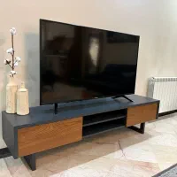 میز تلوزیون با روکش تمام چوب ملچ