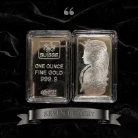 شمش نقره ۹۹۹روکش1oz(31.1gr)طرح الهه