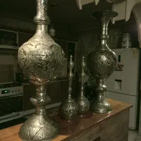 لوازم آنتیک قلمزنی کار دست مسی سماور برنجی|صنایع دستی و سایر لوازم تزئینی|تهران, شیخ هادی|دیوار