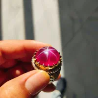 انگشتر نقره یاقوت استار فوق کلکسیونی رکاب علیخانی