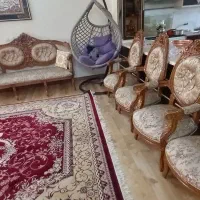 مبل استیل تمام چوب ۹ نفره