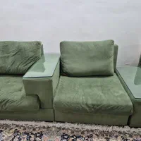 مبلمان ۹ نفره راحتی سبز رنگ|مبلمان خانگی و میز عسلی|اهواز, فاز ۱ پادادشهر|دیوار