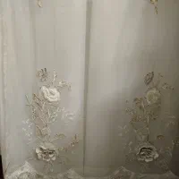 پرده پذیرایی گل برجسته|پرده، رانر، رومیزی|مشکیندشت, |دیوار