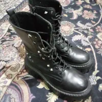 نیم بوت زیپدار چرم مصنوعی برند P