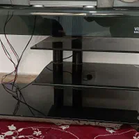 میز تلویزیون یک یک متری شیشه ای