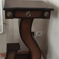 میز تلفن چوبی