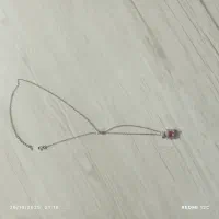 گردنبند یاقوت صورتی پنقره ودور جواهر زنانه|جواهرات|گلبهار, نوبهار|دیوار