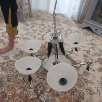 لوستر فلزی شش شعله
