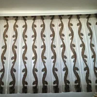 پرده حریر کارکرده