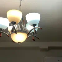 لوستر ۵ لامپی|لوستر و چراغ آویز|هشتگرد, فاز ۱ مهستان|دیوار